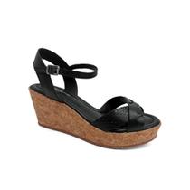 Sandália Bottero Anabela De Couro 372801 Preto