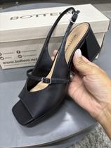 Sandália Bottero Couro Legítimo Salto Bloco Coleção 2025