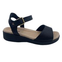 Sandália Calce Fácil Arco Soft Softli Preta 10268 - Preto 37 Sandália Calce Fácil Arco Soft Softli Preta 10268 - Preto 37