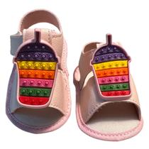 Sandalia Calce Facil Sapato Recem Nascido Bebe Menina - 360.DIGITAL