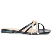 Sandália Camminare Feminina Rasteira Com Strass Sandália Camminare Feminina Rasteira Com Strass