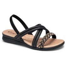 Sandália Campesi Soft Brilhante Elástico Calce Fácil Comfort Feminina L9718 (65559)