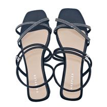 Sandália Careflex com Saltinho Tiras e Brilho