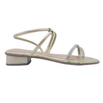 Sandália Careflex com Saltinho Tiras e Brilho