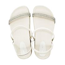 Sandália Careflex Plataforma com Brilho e Alça Elástica