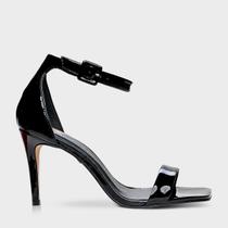Sandália Carrano Minimal Salto Fino Couro Verniz Preto - 743001C