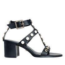 Sandalia Carrano Tiny Coins Salto Bloco Sandalia Carrano Tiny Coins Salto Bloco