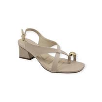 Sandália Casual Bebecê Salto Médio Grosso Feminino Adulto Ref. T5260-064