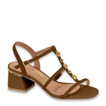 Sandália Casual Feminina Salto Bloco Médio Vizzano 6428.153
