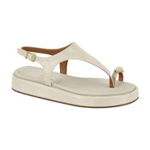 Sandália Casual Flatform Dedinho com Ajuste Fivela Feminino Vizzano Branco Off / Napa 36 Sandália Casual Flatform Dedinho com Ajuste Fivela Feminino Vizzano Branco Off / Napa 36