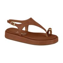 Sandália Casual Flatform Dedinho com Ajuste Fivela Feminino Vizzano Camel / Napa 36 Sandália Casual Flatform Dedinho com Ajuste Fivela Feminino Vizzano Camel / Napa 36