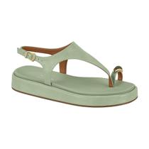 Sandália Casual Flatform Dedinho com Ajuste Fivela Feminino Vizzano Verde / Napa 35 Sandália Casual Flatform Dedinho com Ajuste Fivela Feminino Vizzano Verde / Napa 35
