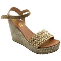 Sandalia Casual Salto Alto Confortavel Plataforma Verano