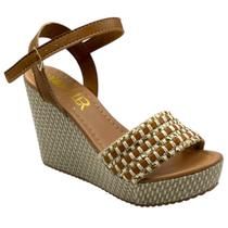 Sandalia Casual Salto Alto Confortavel Plataforma Verano