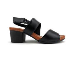 Sandália Casual Salto Baixo Conforto Leve E Macia Usaflex