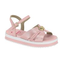 Sandália Casual Solado Flat com Ajuste em Fivela Menina Molekinha Rosa / Branco / Ouro 33 Sandália Casual Solado Flat com Ajuste em Fivela Menina Molekinha Rosa / Branco / Ouro 33