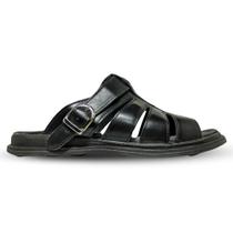 Sandalia Chinela Masculina Confort Anatomica Couro Preta Sandalia Chinela Masculina Confort Anatomica Couro Preta