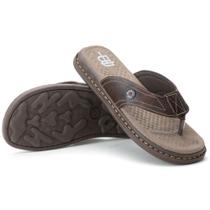 Sandália Chinelo Antistress Dedo Ortopédico Masculino Couro 1005