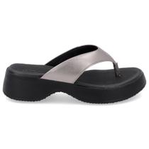 Sandália Chinelo Fem Salto Plataforma Couro Usaflex AN060010