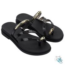 Sandalia Chinelo Feminino Zaxy Lume Detalhes Metal Conforto