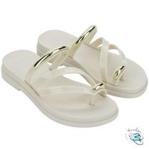 Sandalia Chinelo Feminino Zaxy Lume Detalhes Metal Conforto