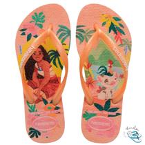 Sandalia Chinelo Havaianas Kids Slim Princess Princesas Cinderela Original Cor:Laranja SeriguelaTamanho:25/26