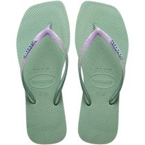 Sandália Chinelo Havaianas Slim Square Glitter Bico Quadrado