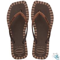 Sandalia Chinelo Havaianas Slim Square Glitter Contour Classica Adulto Original