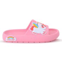 Sandália Chinelo Infantil Unicornio Slide Nuvem Menina Leve