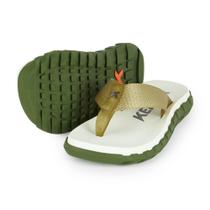 Sandalia/chinelo kenner original mega verde/baunilha