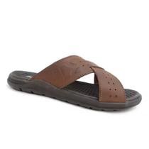Sandália Chinelo Kildare Slide Em Couro Casual Confort Masculino Adulto 1311.5303