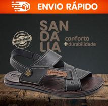 Sandália Chinelo Masculina Danper Confortável Solado Borracha Motoqueiro Traseira Flexivel Barata