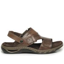 Sandália Chinelo Papete Masculina Pegada Couro Amortech Original Conforto