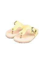 Sandália Chinelo Papete Plataforma Tratorada Macia Fivela Metalizado Amarelo Sandália Chinelo Papete Plataforma Tratorada Macia Fivela Metalizado Amarelo