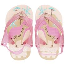 Sandália Chinelo Praia Baby Rosa Girafa Menina Pimpolho