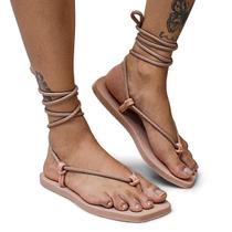 Sandália Chinelo Rasteira Feminina Bico Quadrado Modernidade Inovação Lançamento em Preto Você Mulher Mais inda Ainda