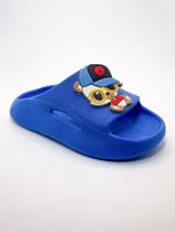 Sandália Chinelo Slide Nuvem Menino Infantil Cachorro Boné Leve Confortável Macio 21 ao 32