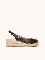 Sandália Clavel Anabela 5 cm Napa Preto Sandália Clavel Anabela 5 cm Napa Preto