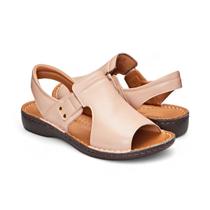 Sandália com elástico Couro Nude Levecomfort Sandália com elástico Couro Nude Levecomfort