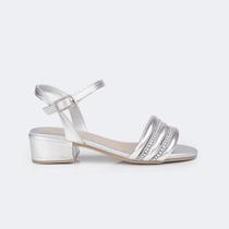 Sandália com Salto Pampili Infantil Delicada Para Festas