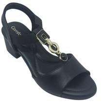 Sandália Comfort Flex Feminina Dia a Dia em Napa Plus com Pedraria