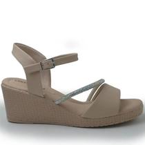 Sandália ComfortFlex Anabela Feminina 24-73404 Almond Sandália ComfortFlex Anabela Feminina 24-73404 Almond