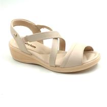 Sandália Comfortflex Bege Anabela 2388404 Sandália Comfortflex Bege Anabela 2388404