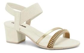 Sandália Comfortflex Feminina Salto Médio Strass 2450404 Sandália Comfortflex Feminina Salto Médio Strass 2450404