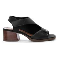 Sandália Confortaria Salto Bloco Lycra Calce Fácil 770