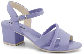 Sandalia ConfortFlex Salto Bloco Lavanda Sandalia ConfortFlex Salto Bloco Lavanda