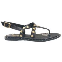 Sandália couro com tachas preto updn 5588527