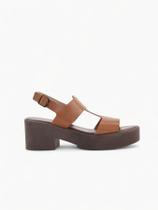 Sandália Couro Comfort Block - Marrom Sandália Couro Comfort Block - Marrom
