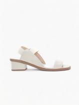 Sandália Couro Elástico - Off White