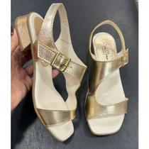Sandália Couro Flay Ouro Light Dani Duran 93003